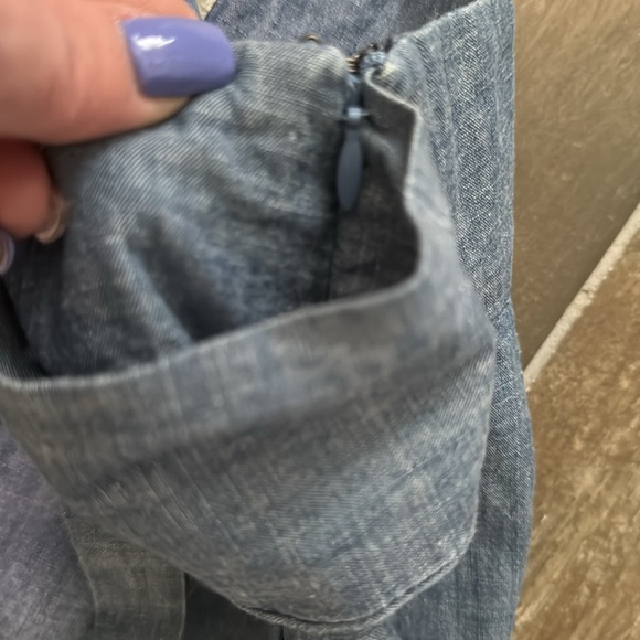 J. Crew Chambray Blue High Waist Shorts with Tie Belt size 6 - Picture 7 of 11